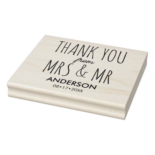 Eenvoudig paar dank je tas rubberstempel (Stempel)