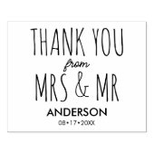 Eenvoudig paar dank je tas rubberstempel (Afrduk)