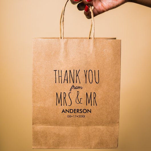 Eenvoudig paar dank je tas rubberstempel