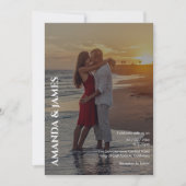 Eenvoudig paar foto bruiloft kaart (Voorkant)