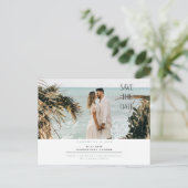 Eenvoudig paar foto Seafoam Sparen het Briefkaart  (Staand voorkant)