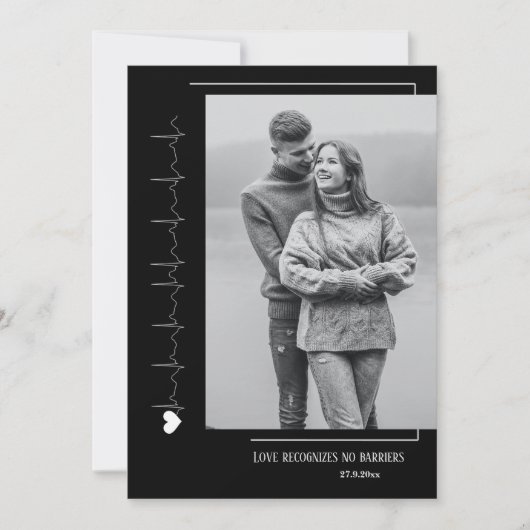 Eenvoudig paar foto Vakantie Kaart (Voorkant)