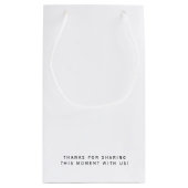 Eenvoudig paar Initialen bruiloft Weekend Dank je Klein Cadeauzakje (Achterkant)