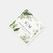 Eenvoudig paar Initialen kerstvakantie bruiloft Servet (Hoek)