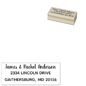 Eenvoudig paar persoonlijke retouradressen rubberstempel (Gestempeld)