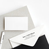 Eenvoudig paar persoonlijke retouradressen  zelfinktende stempel