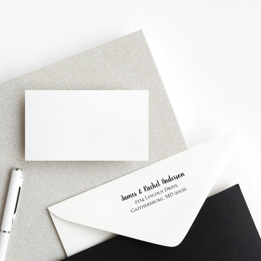 Eenvoudig paar persoonlijke retouradressen  zelfinktende stempel