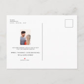 Eenvoudig paar twee foto's zwart bespaart de datum aankondigingskaart (Achterkant)