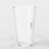 Eenvoudig paar voor- en achternamen Initialen brui Glas (Rechts)