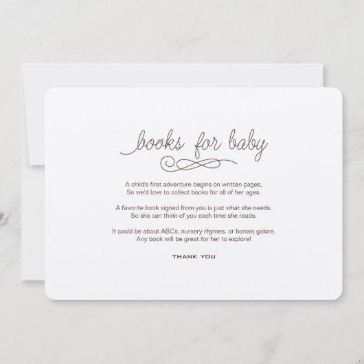 Eenvoudig Paard Baby shower Uitnodiging met meisje (Achterkant)