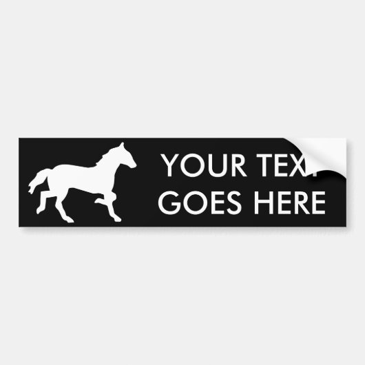 eenvoudig paard bumpersticker (Voorkant)