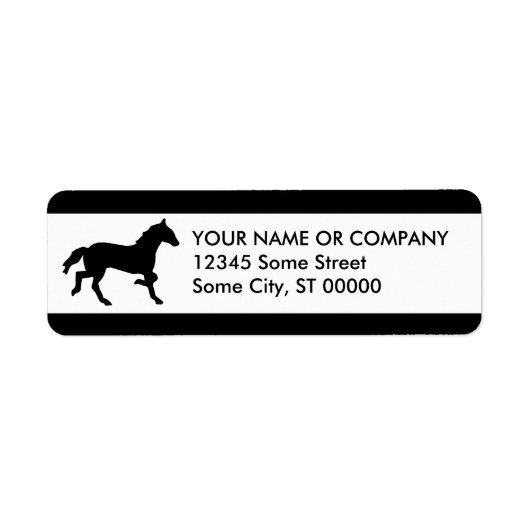 eenvoudig paard etiket (Voorkant)