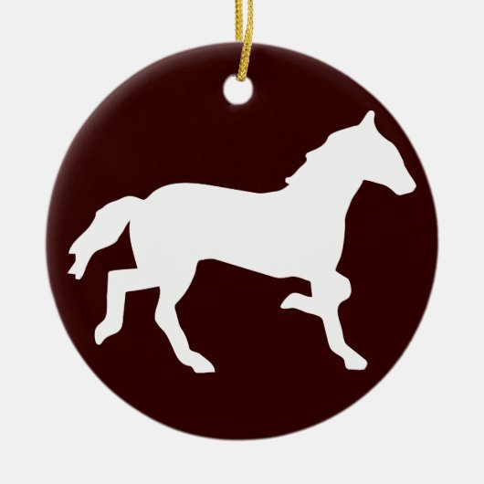 eenvoudig paard keramisch ornament (Voorkant)