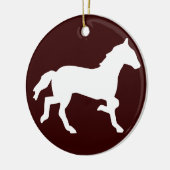 eenvoudig paard keramisch ornament (Links)