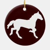eenvoudig paard keramisch ornament (Achterkant)