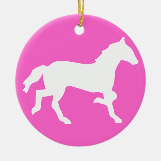 eenvoudig paard keramisch ornament (Voorkant)