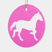eenvoudig paard keramisch ornament (Links)