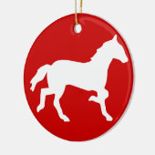 eenvoudig paard keramisch ornament (Links)