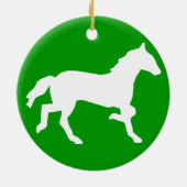 eenvoudig paard keramisch ornament (Achterkant)