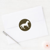 eenvoudig paard ronde sticker (Envelop)