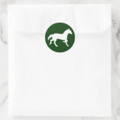eenvoudig paard ronde sticker (Tas)