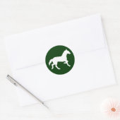 eenvoudig paard ronde sticker (Envelop)