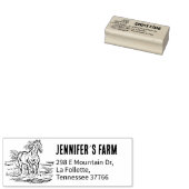 Eenvoudig paardenretouradres rubberstempel (Gestempeld)