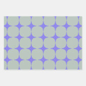 Eenvoudig Paars blauw middenpatroon Inpakpapier Vel (Voorkant 3)