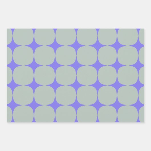 Eenvoudig Paars blauw middenpatroon Inpakpapier Vel (Voorkant 3)