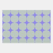 Eenvoudig Paars blauw middenpatroon Inpakpapier Vel (Voorkant)