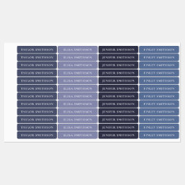 Eenvoudig Paars blauw, voeg Jouw naam school toe Labels