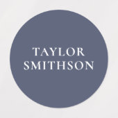 Eenvoudig Paars blauw, voeg Jouw naam school toe Labels (Design 1)