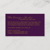 Eenvoudig Paars- en Gold-oliesffect Visitekaartje (Achterkant)