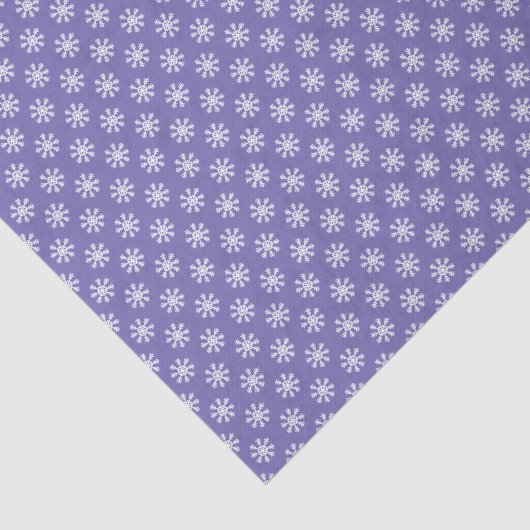 Eenvoudig Paars en wit Snowflake-patroon Tissuepapier (Detail)