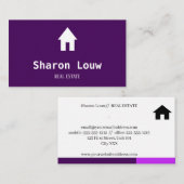 Eenvoudig paars en wit visitekaartje (Voorkant / Achterkant)