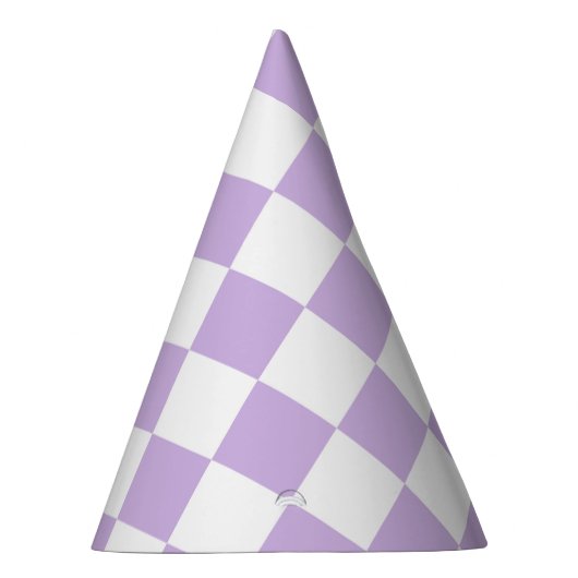 Eenvoudig Paars gecheckt pasta Lila en wit Feesthoedjes (Rechts)