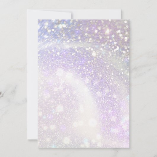 Eenvoudig Paars Glitter Modern Elegant Weddenschap Kaart (Achterkant)