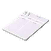 Eenvoudig Paars lavender blanco blad culinair rece Notitieblok (Linkerzijde)