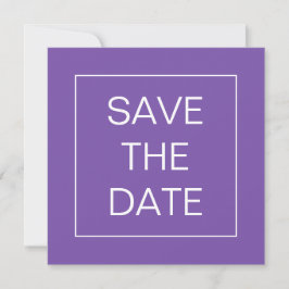 Eenvoudig Paars-lijngrens bruiloft Save The Date