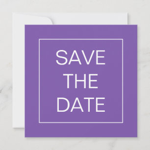 Eenvoudig Paars-lijngrens bruiloft Save The Date
