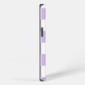 Eenvoudig Paars Lila geborgd monogram iPhone Hoesje (Rechterkant)