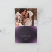 Eenvoudig Paars Modern Geometrisch Gouden Trouwen Bedankkaart (Binnen)
