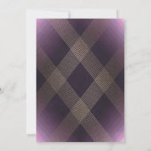 Eenvoudig Paars modern Monogram Script Gold Kaart (Achterkant)