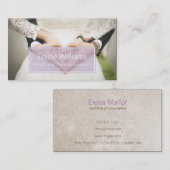 eenvoudig paars modern Visitekaartje voor fotograf (Voorkant / Achterkant)