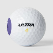 Eenvoudig Paars Monogram Golfballen (Logo)