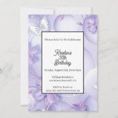 Eenvoudig Paars thema uitnodiging (Voorkant)