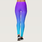 Eenvoudig Paars tot blauw verloop Leggings (Achterkant)
