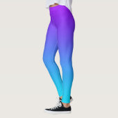 Eenvoudig Paars tot blauw verloop Leggings (Links)