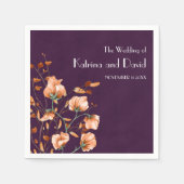 Eenvoudig Paars verbrand Oranje vezel Servet (Voorkant)