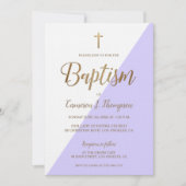 Eenvoudig Paars-wit, modern Kaart (Voorkant)